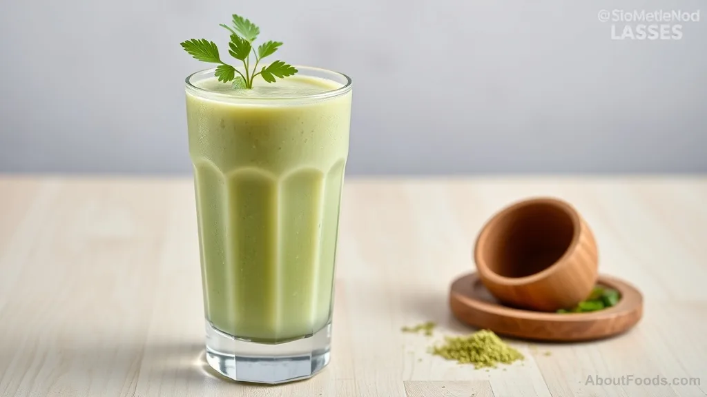 Salty Lassi with Coriander and Moringa
