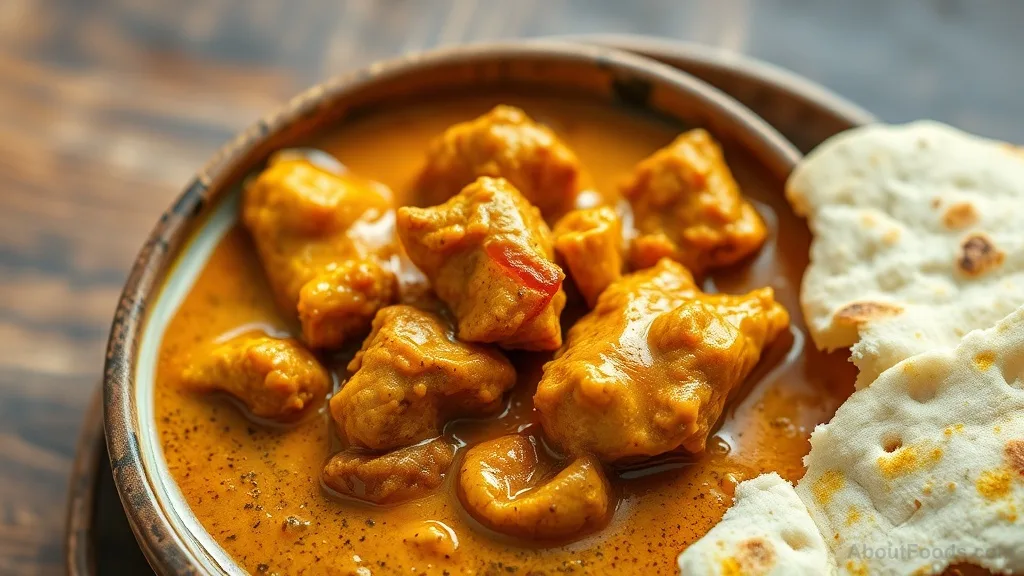 Curry Chicken with Roti (Flatbread)
