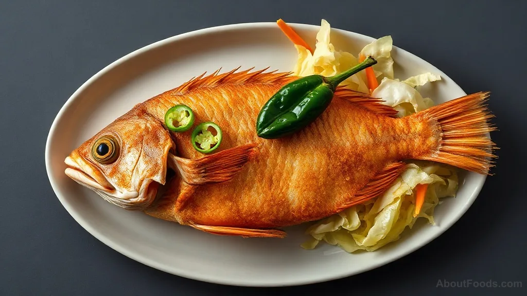 Fried Fish with Steamed Cabbage (Jamaican Style)