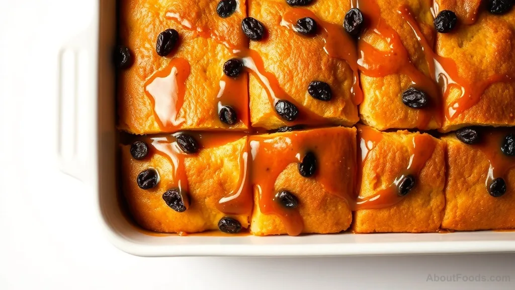 Jamaican Bread Pudding with Rum and Raisins