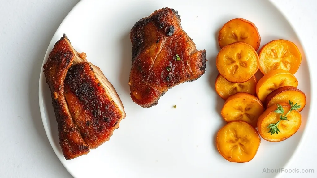 Jerk Pork with Sweet Fried Plantains (Jamaican-Style)