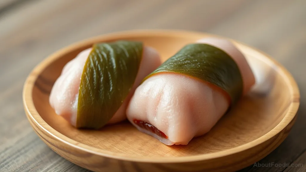 Sakuramochi (Japanese Cherry Blossom Rice Cake)