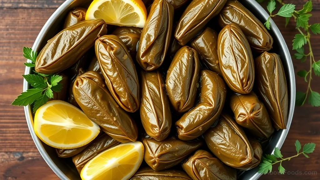 Warak Einab with Lemon and Olive Oil