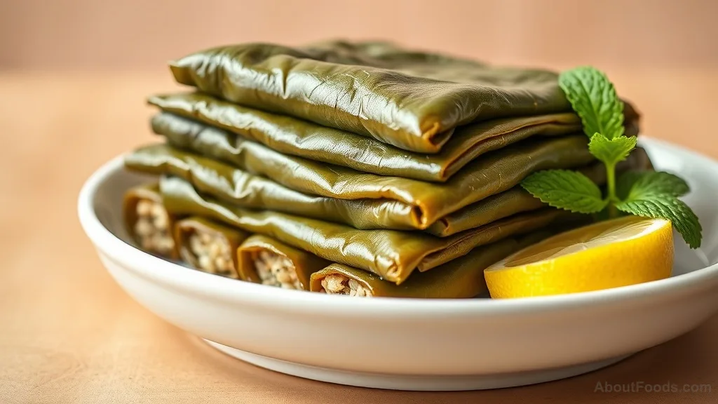 Waraq Einab (Stuffed Grape Leaves)