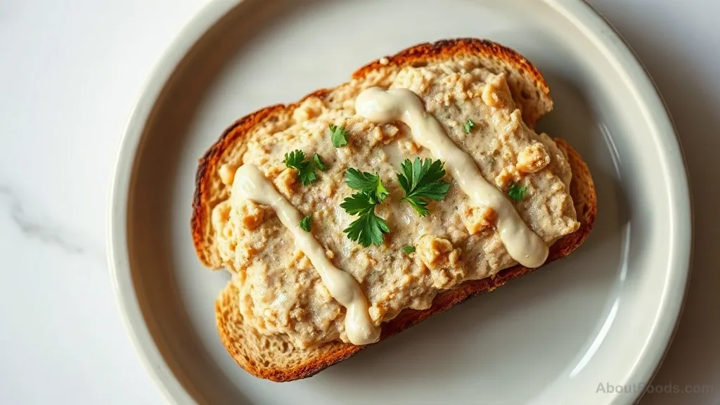 Whole Grain Toast with Smashed Chickpea and Tahini
