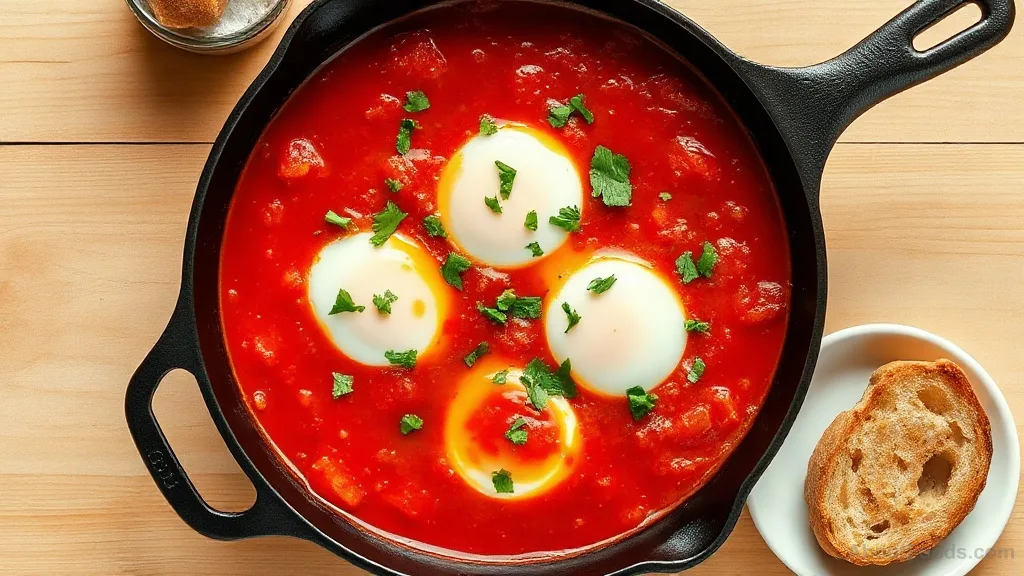 Egg Shakshuka (Eggs with Tomato and Onion)