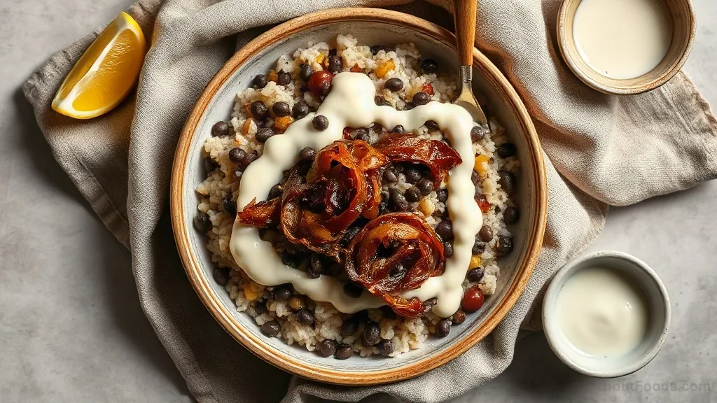 Mujadara (Lentils and Rice with Caramelized Onions)