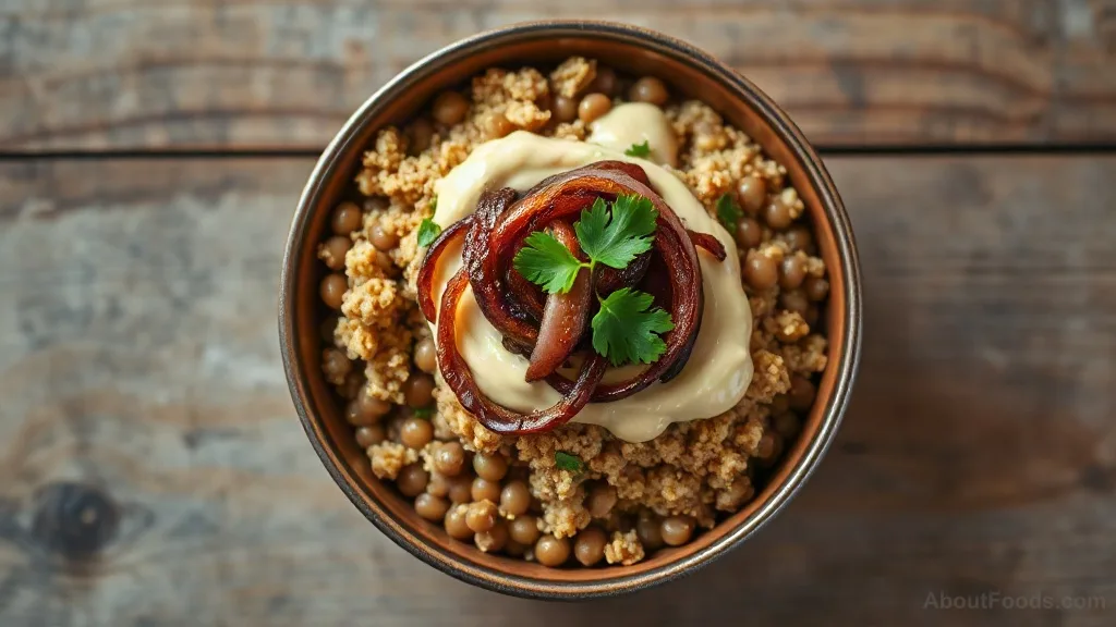 Mujadara with Bulgur Instead of Rice