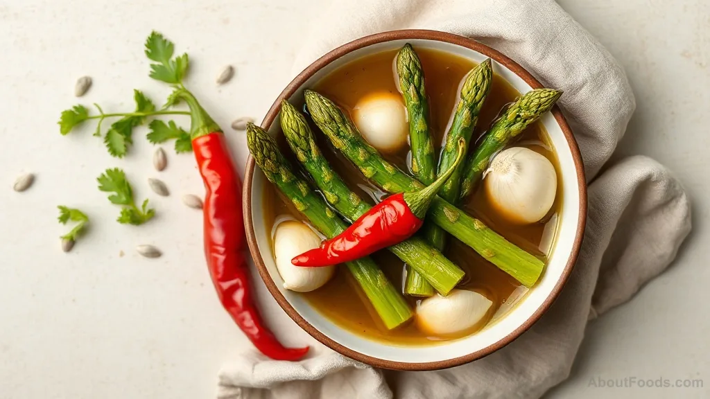 Torshi with Asparagus and Garlic: A Tangy Pickled Medley