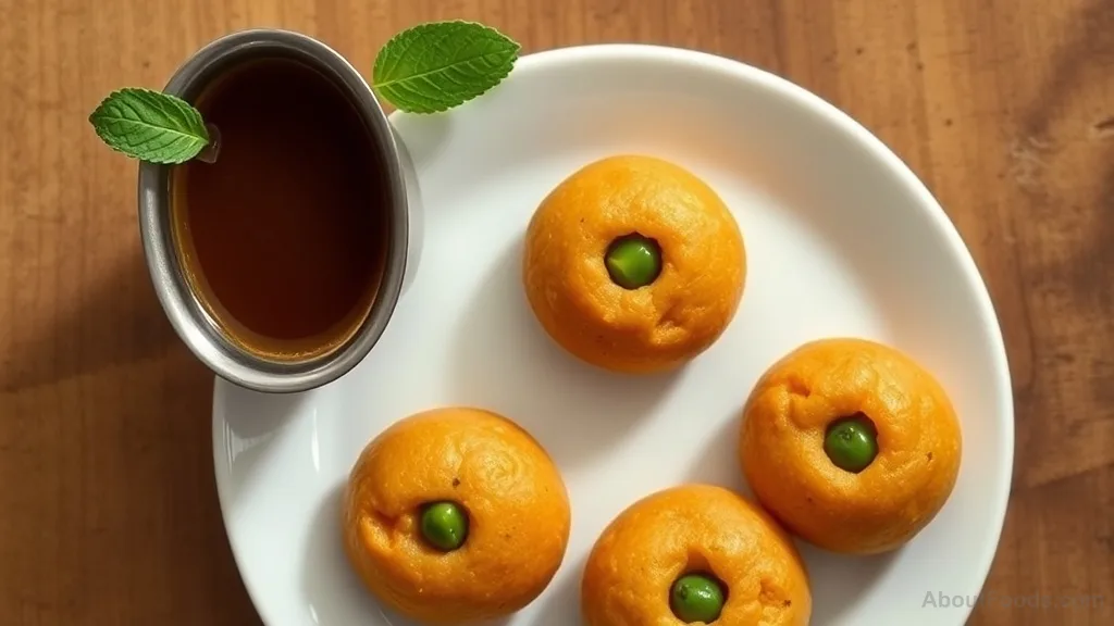 Pani Puri with Spinach Filling