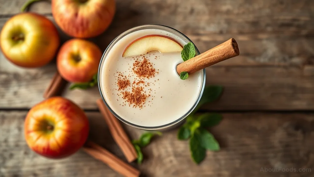 Doogh with Cinnamon and Apple (Persian Yogurt Drink)