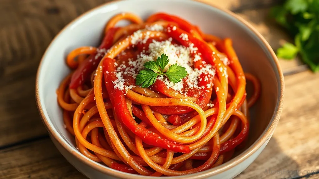 Tallarines Rojos (Peruvian Red Spaghetti with Tomato and Chili Sauce)