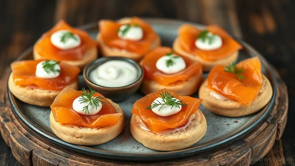 Smoked Salmon Blinis with Dill Crème Fraîche