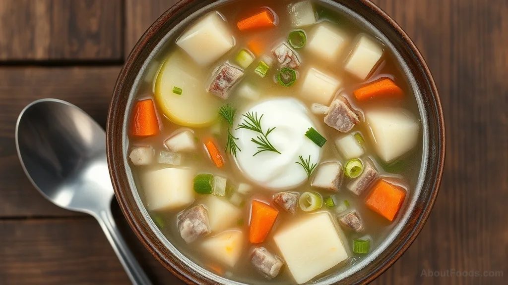 Okroshka (Cold Vegetable and Meat Soup with Kvas)