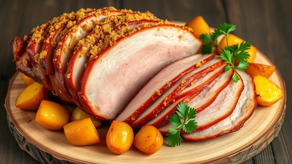 Julebord Roasted Ham (Skinke) with Caramelized Potatoes
