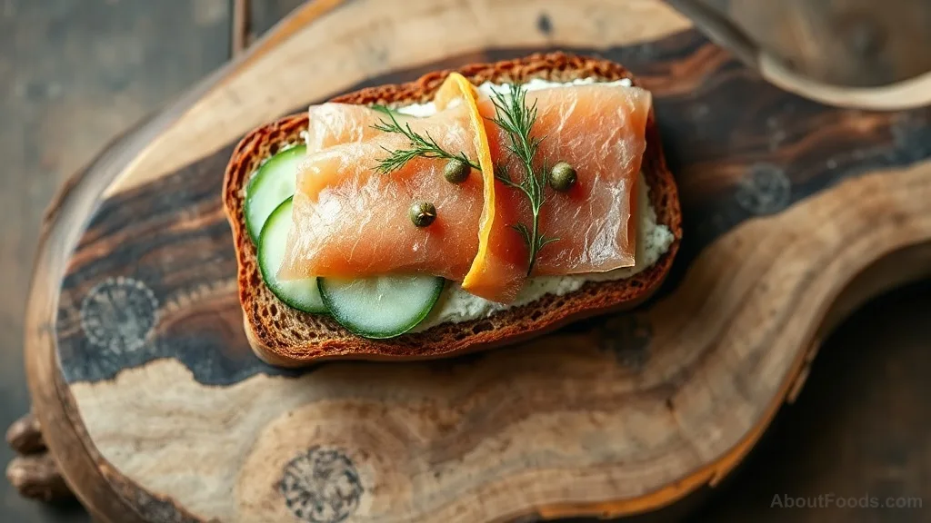 Rugbrød with Smoked Salmon and Dill