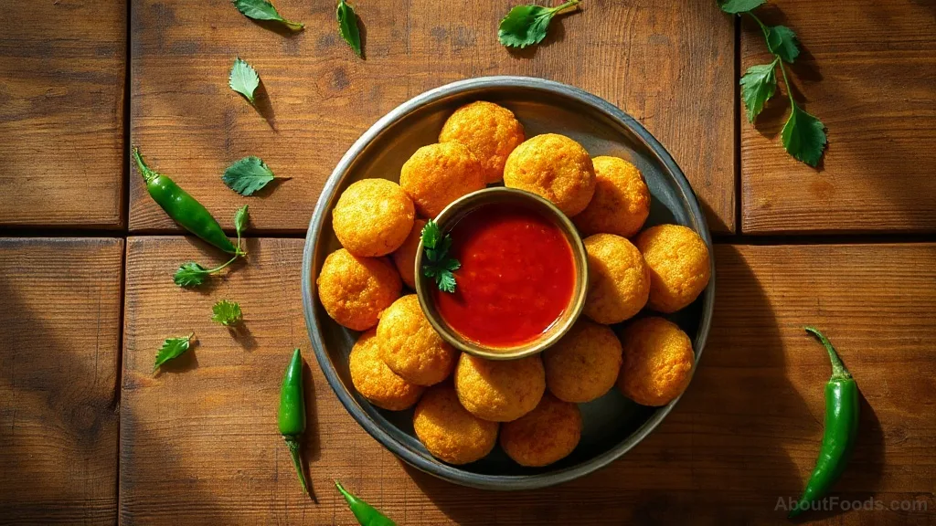 Vada with Tomato Sauce