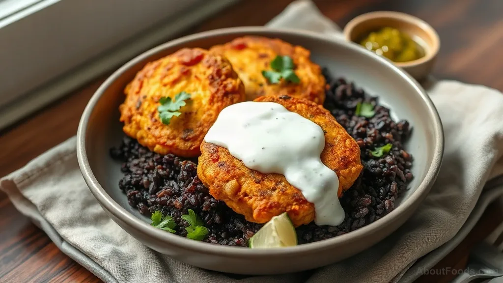 Vegetable Vada with Wild Rice
