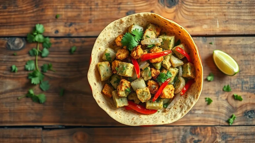 Kottu Roti with Cactus Leaf (Sri Lankan-Style Stir-Fried Flatbread)