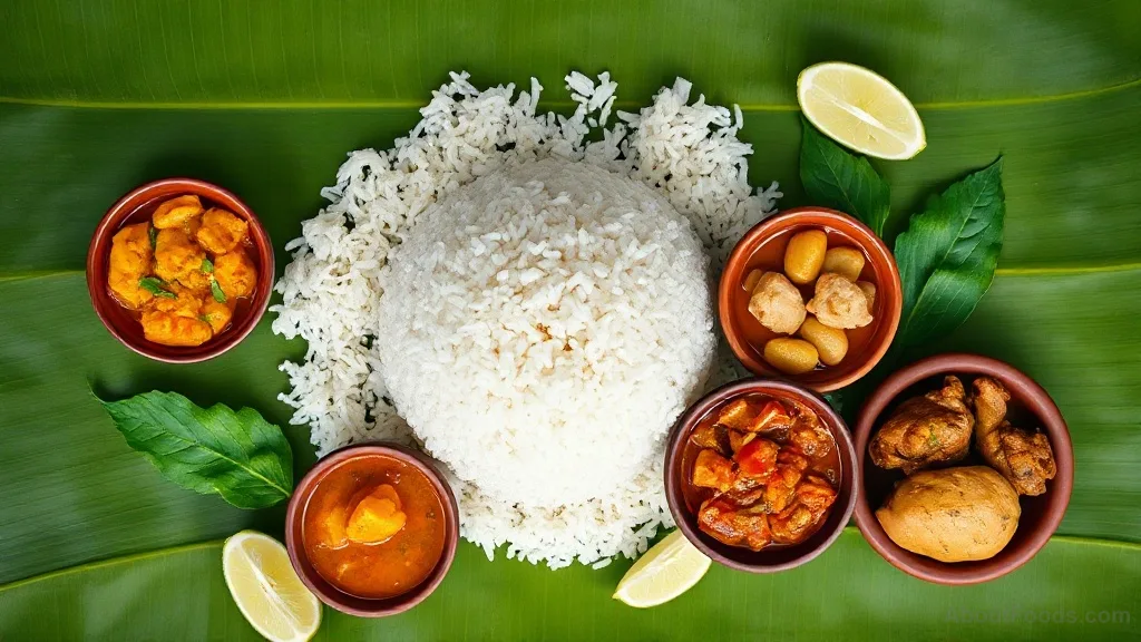 Sri Lankan Rice and Curry: Fluffy White Rice with Multiple Curries