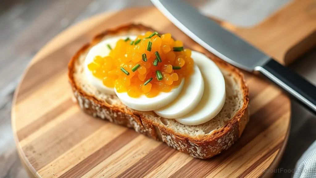 Äggmacka: Swedish Egg Sandwich with Caviar and Chives
