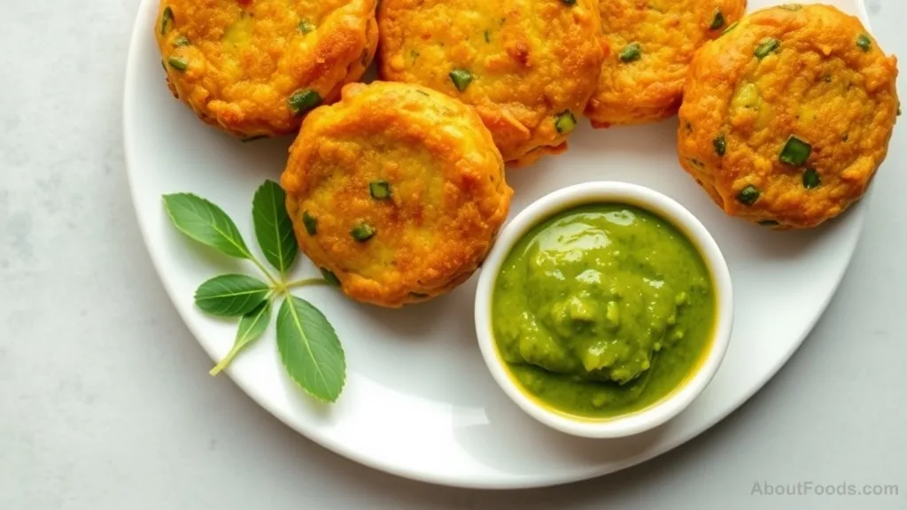 Vegetable Vada with Cactus Leaf