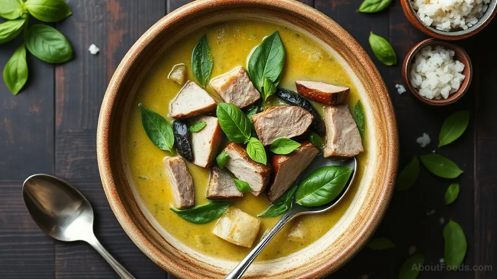 Gaeng Keow Wan Moo (Thai Green Curry with Pork)