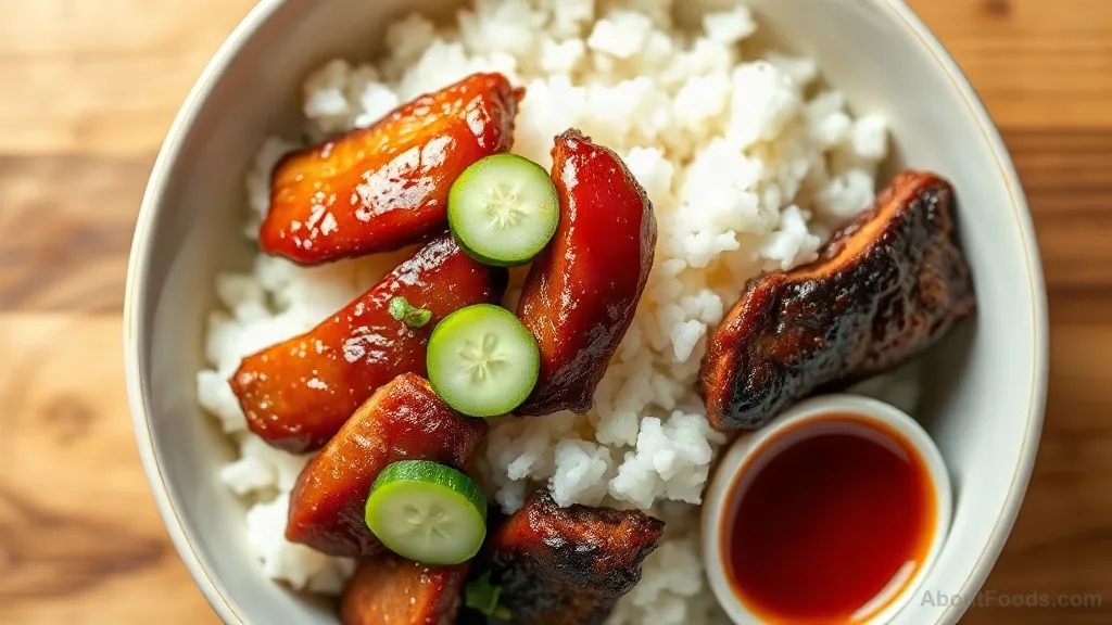 Khao Moo Dang: Thai Red BBQ Pork over Rice