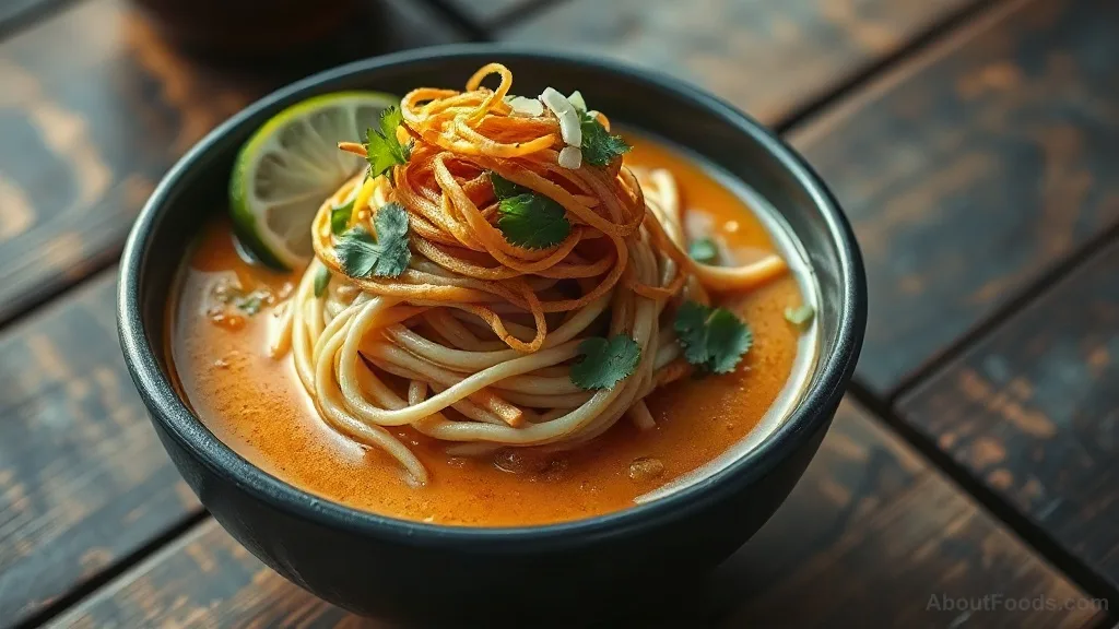 Khao Soy Gai: Northern Thai Curry Noodles with Chicken