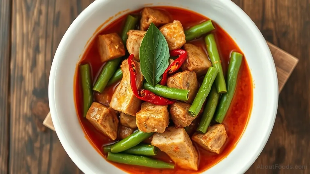 Pad Prik King Moo (Green Bean Curry Pork)
