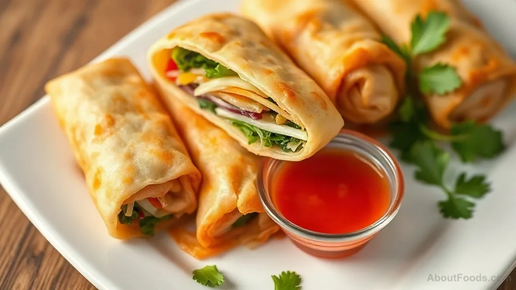 Poh Pia Tod: Crispy Thai Spring Rolls with Sweet Chili Dip