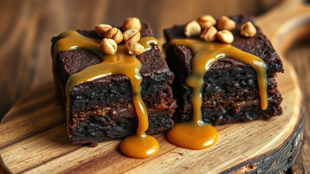 Fındıklı ve Karamel Soslu Çiğ Vegan Brownie