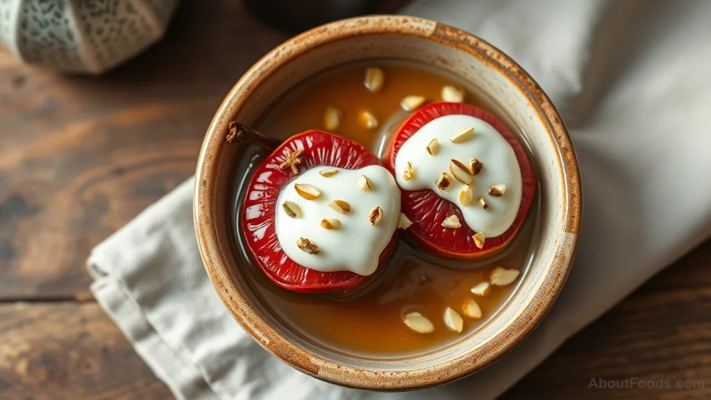 Ayva Tatlısı with Kaymak (Quince Dessert)