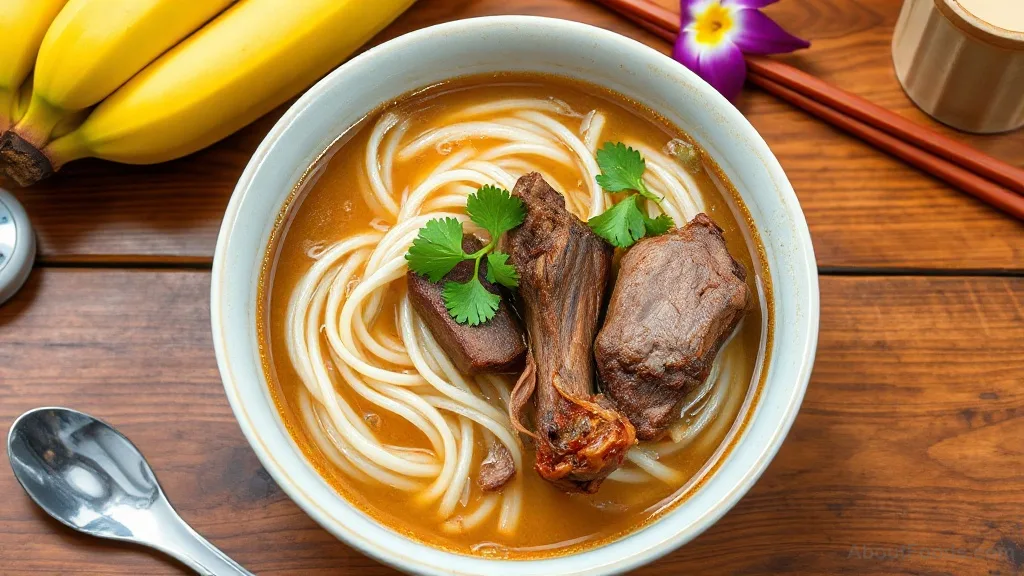 Authentic Bún bò Huế (Spicy Vietnamese Beef Noodle Soup)