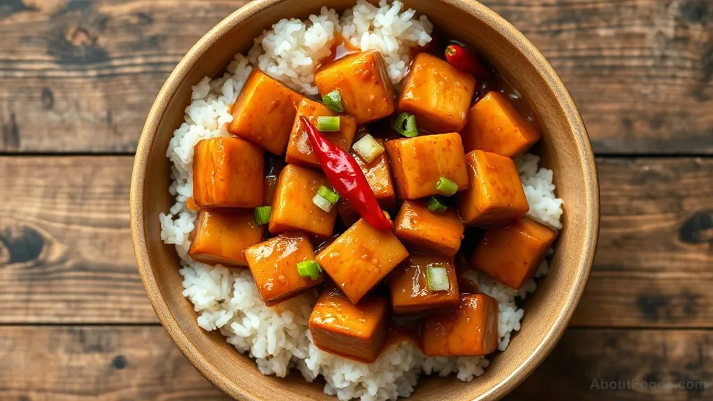 Đậu hũ kho (Vietnamese braised tofu in caramel sauce)