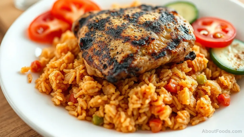 Jollof Rice with Grilled Chicken