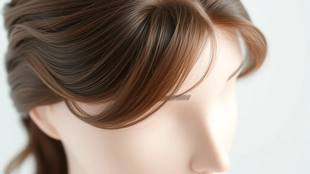 Close-up view of a medium-density wig showcasing natural volume and scalp simulation.