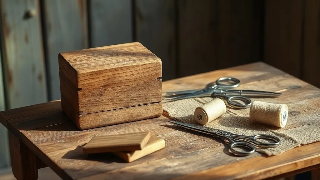 Tools and a partially restored vintage wig on a workbench