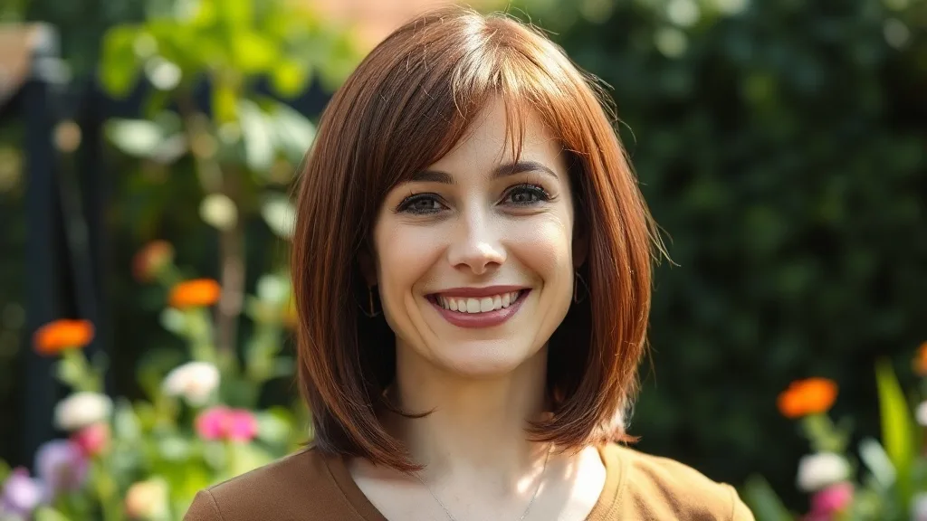 A woman looking happy and confident while wearing a synthetic wig