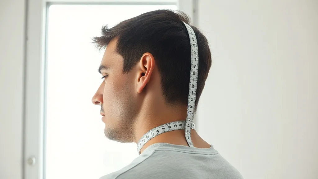 Measuring from ear to ear over the crown for wig fitting