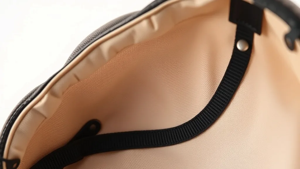 Close-up of an adjustable wig cap showing Velcro straps and inner clips used to customize fit