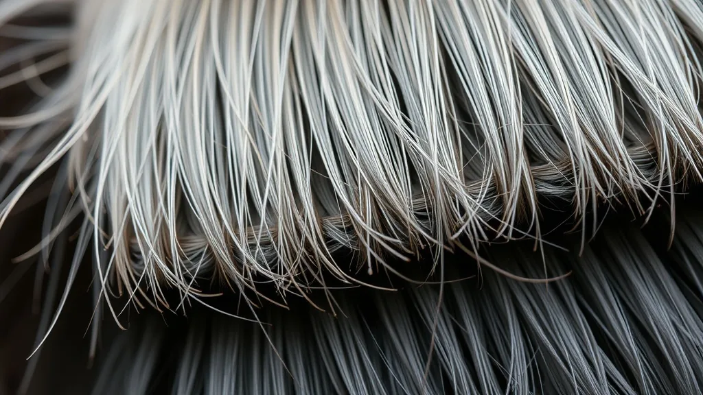 Close-up of wig wefts showing how hair strands are attached, with some loose hairs indicating shedding points