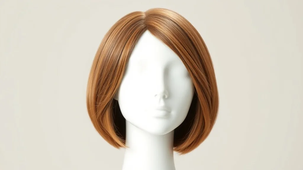 Short chic bob wig styled with a deep side part, looking polished