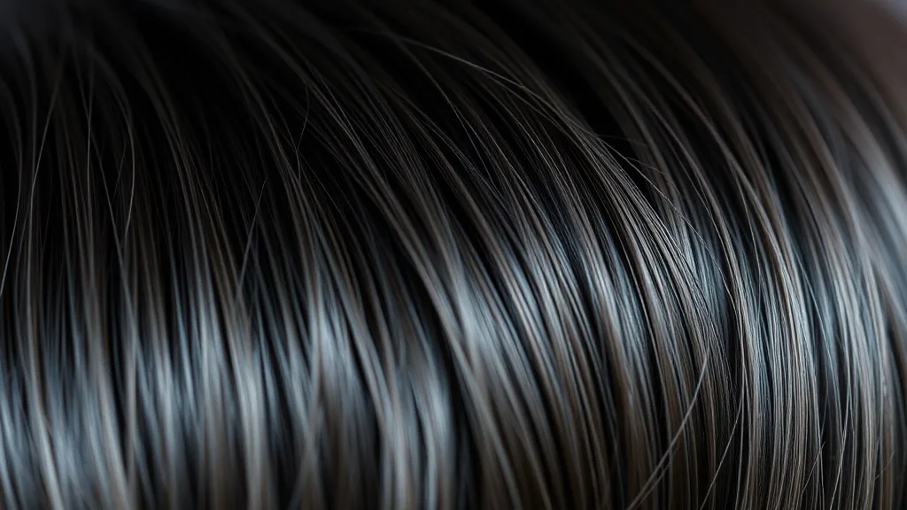 Close-up of smooth, frizz-free synthetic wig fibers after a cool water set